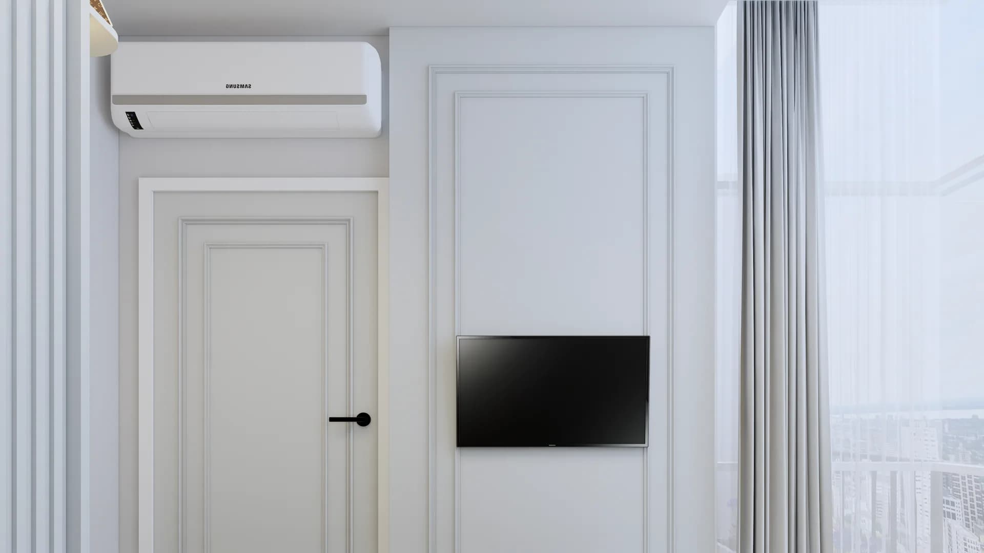 Render Combine room (52.00 SQ.M.) โทนสีขาว — ผลงาน Chon Decor ภาพที่ 21