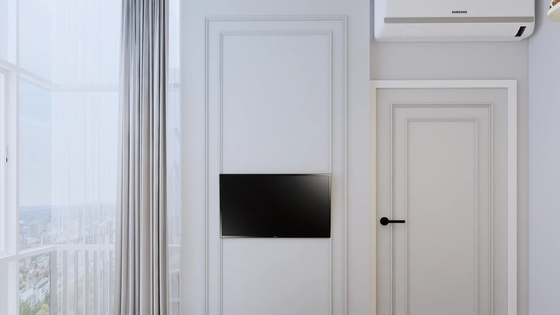 Render Combine room (52.00 SQ.M.) โทนสีขาว — ผลงาน Chon Decor ภาพที่ 27