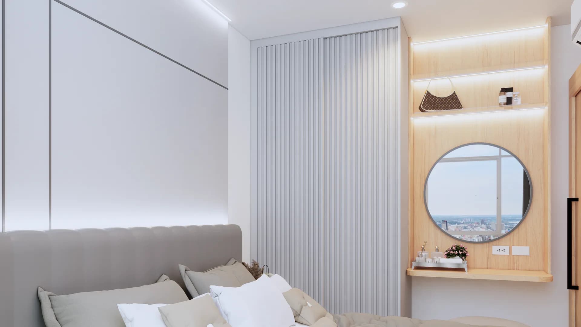 Render Combine room (52.00 SQ.M.) โทนสีไม้ — ผลงาน Chon Decor ภาพที่ 15