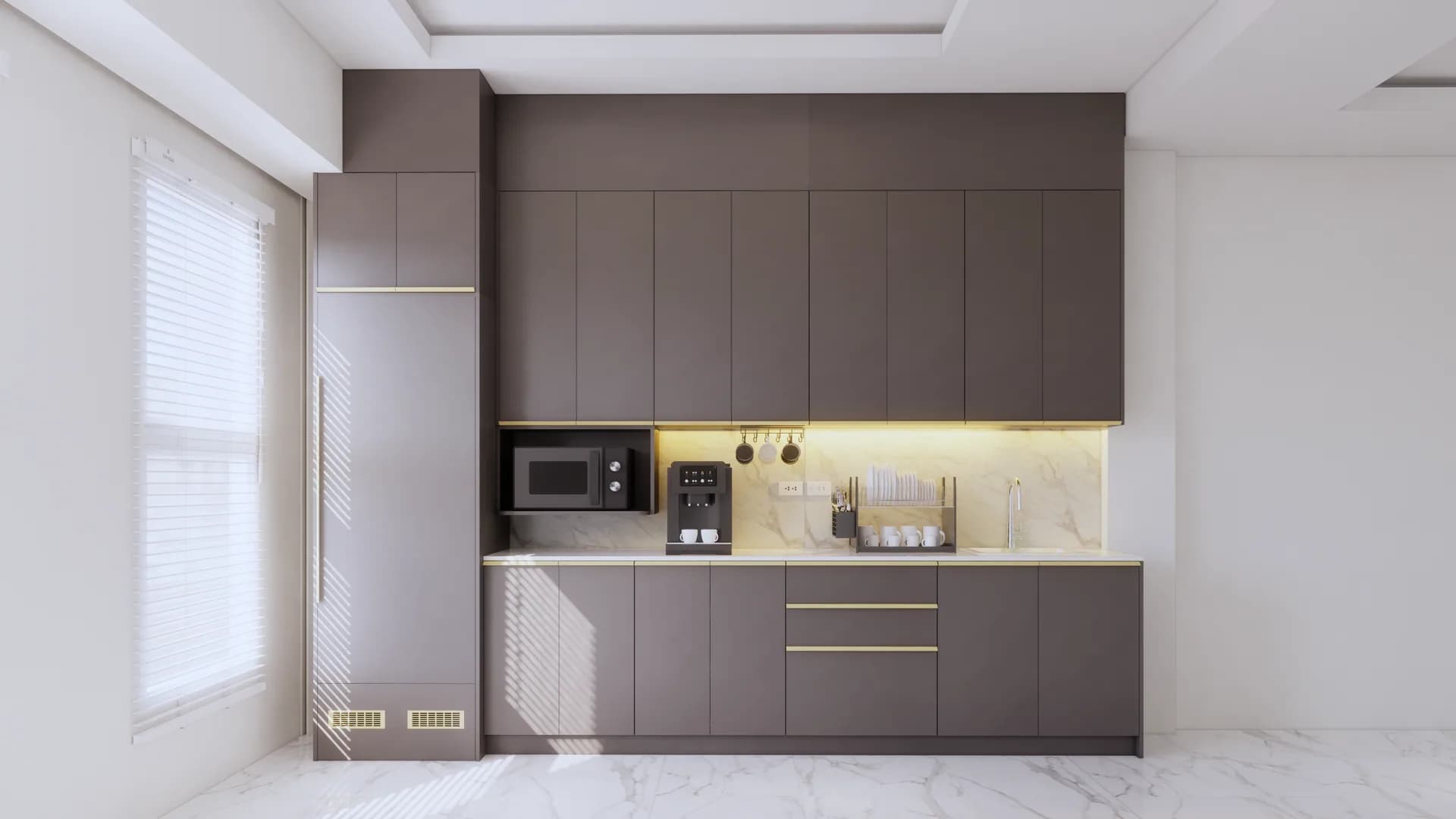 Render 3d เคาเตอร์และตู้ลอย พัทยาใต้ — ผลงาน Chon Decor ภาพที่ 2