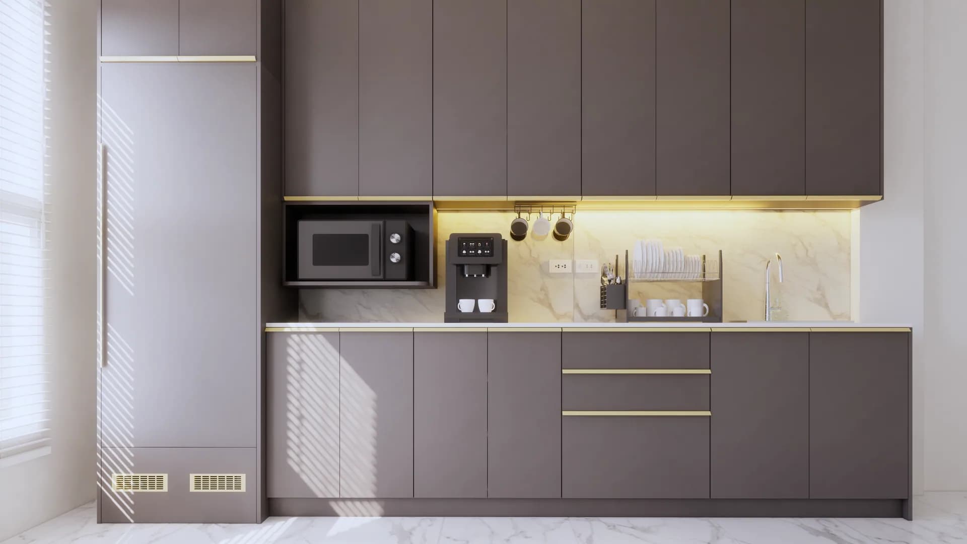 Render 3d เคาเตอร์และตู้ลอย พัทยาใต้ — ผลงาน Chon Decor ภาพที่ 4