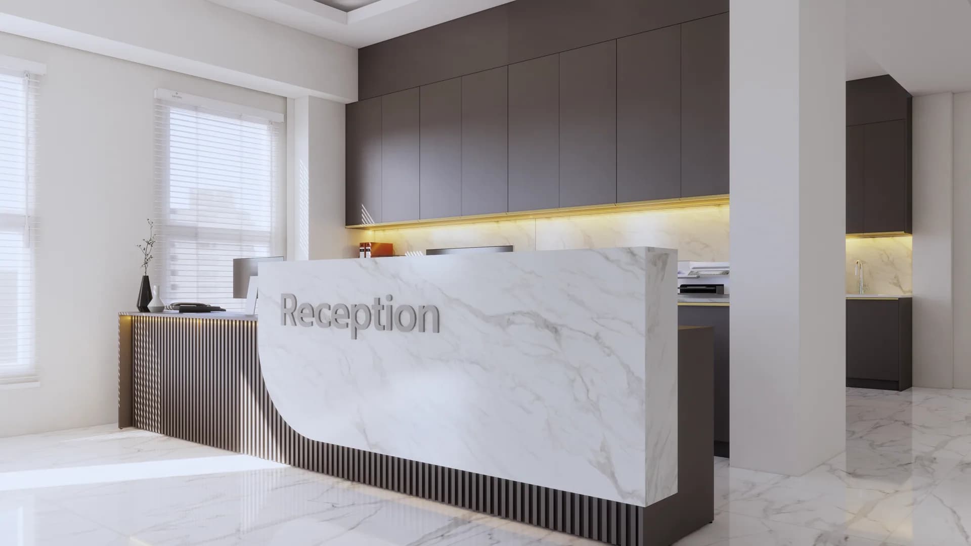 Render 3d เคาเตอร์และตู้ลอย พัทยาใต้ — ผลงาน Chon Decor ภาพที่ 8