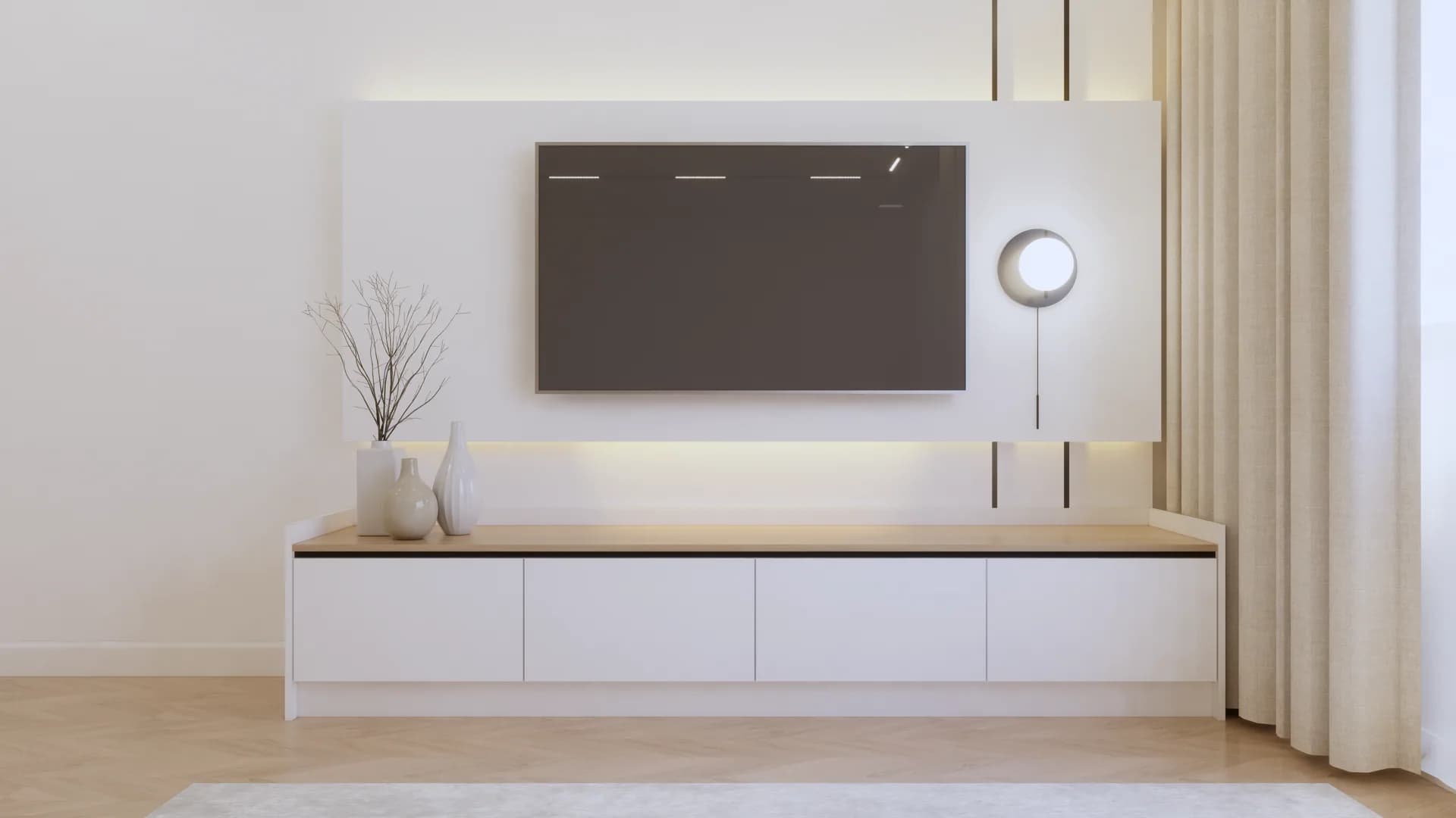 Render Tv showcase Minimalist Style — ผลงาน Chon Decor ภาพที่ 7