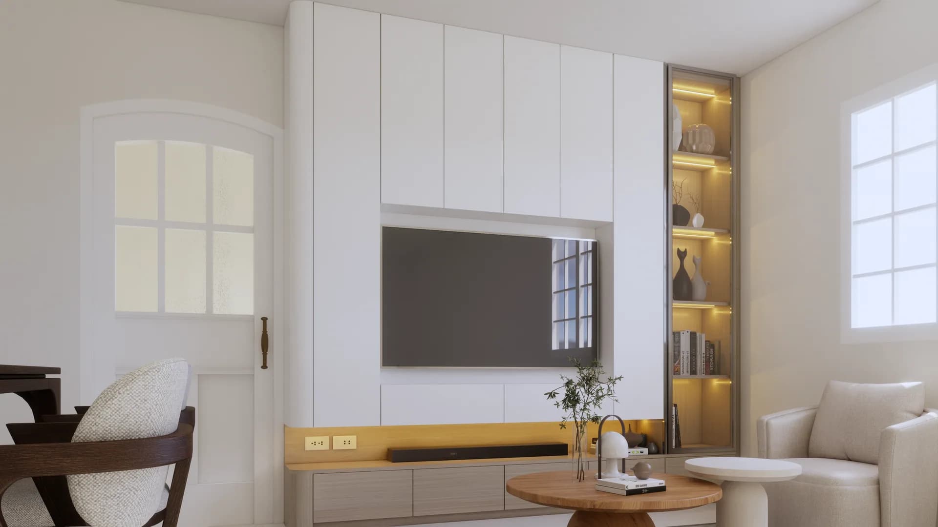 Render Tv showcase Minimalist Style — ผลงาน Chon Decor ภาพที่ 11