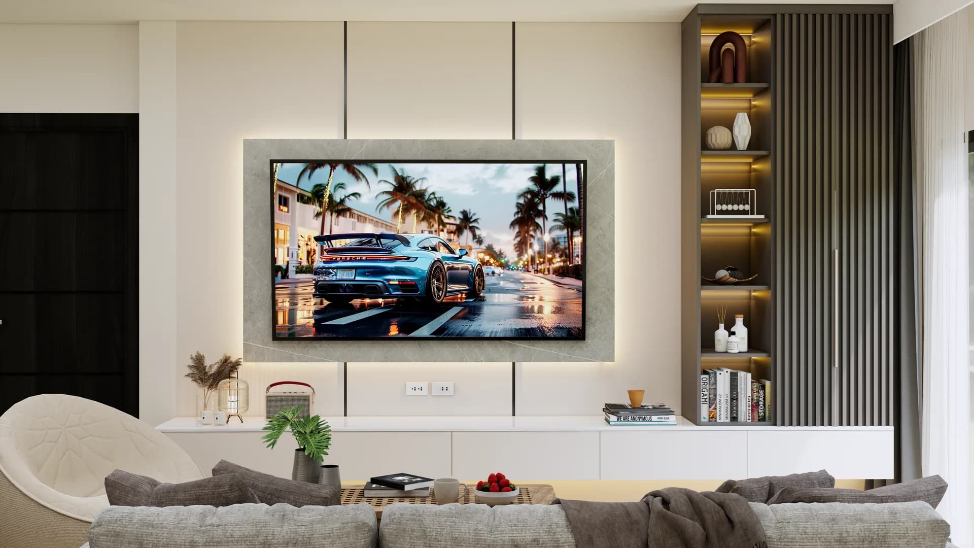 Render Tv showcase Modern Style — ผลงาน Chon Decor ภาพที่ 2