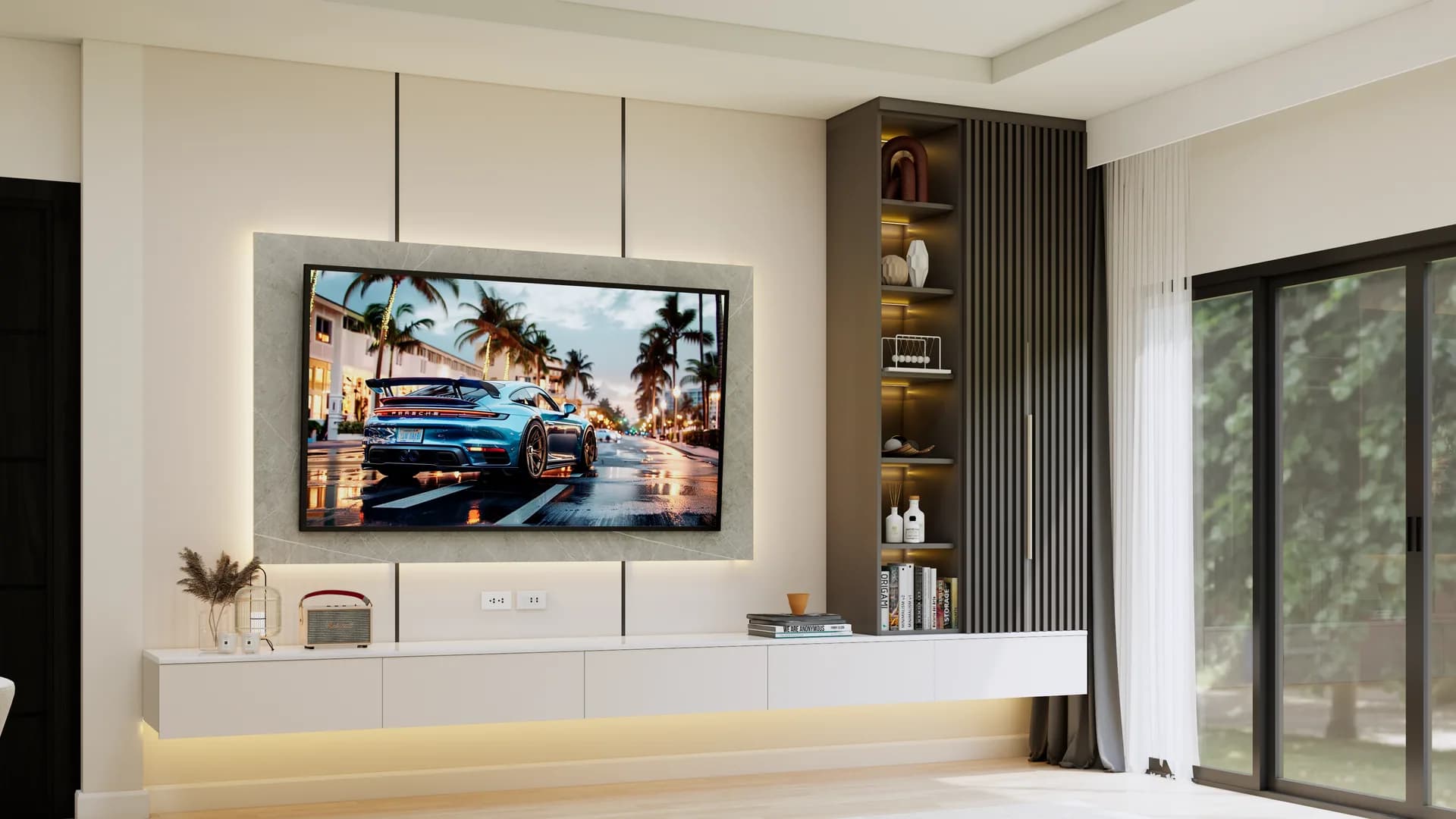 Render Tv showcase Modern Style — ผลงาน Chon Decor ภาพที่ 3