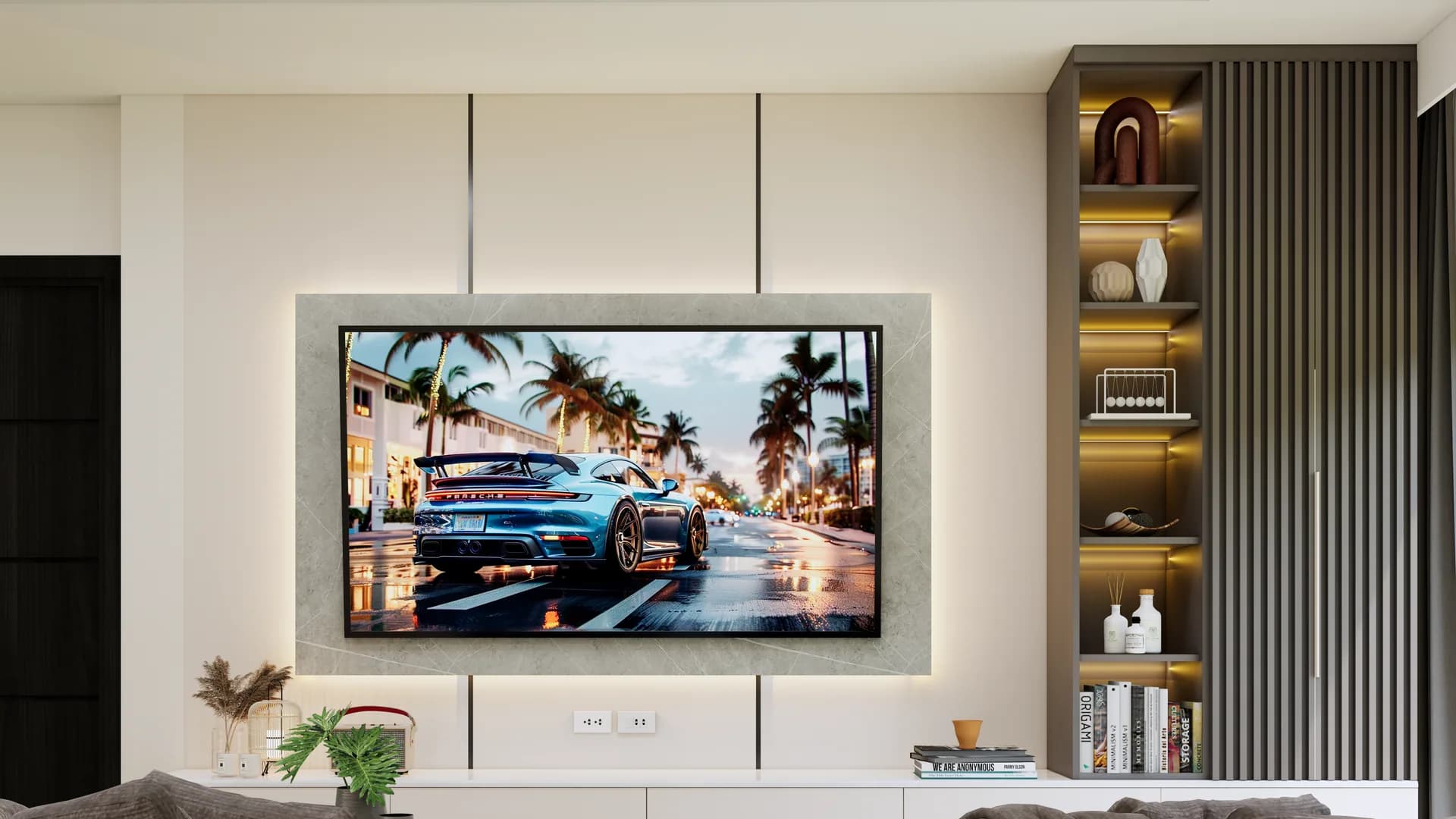 Render Tv showcase Modern Style — ผลงาน Chon Decor ภาพที่ 4