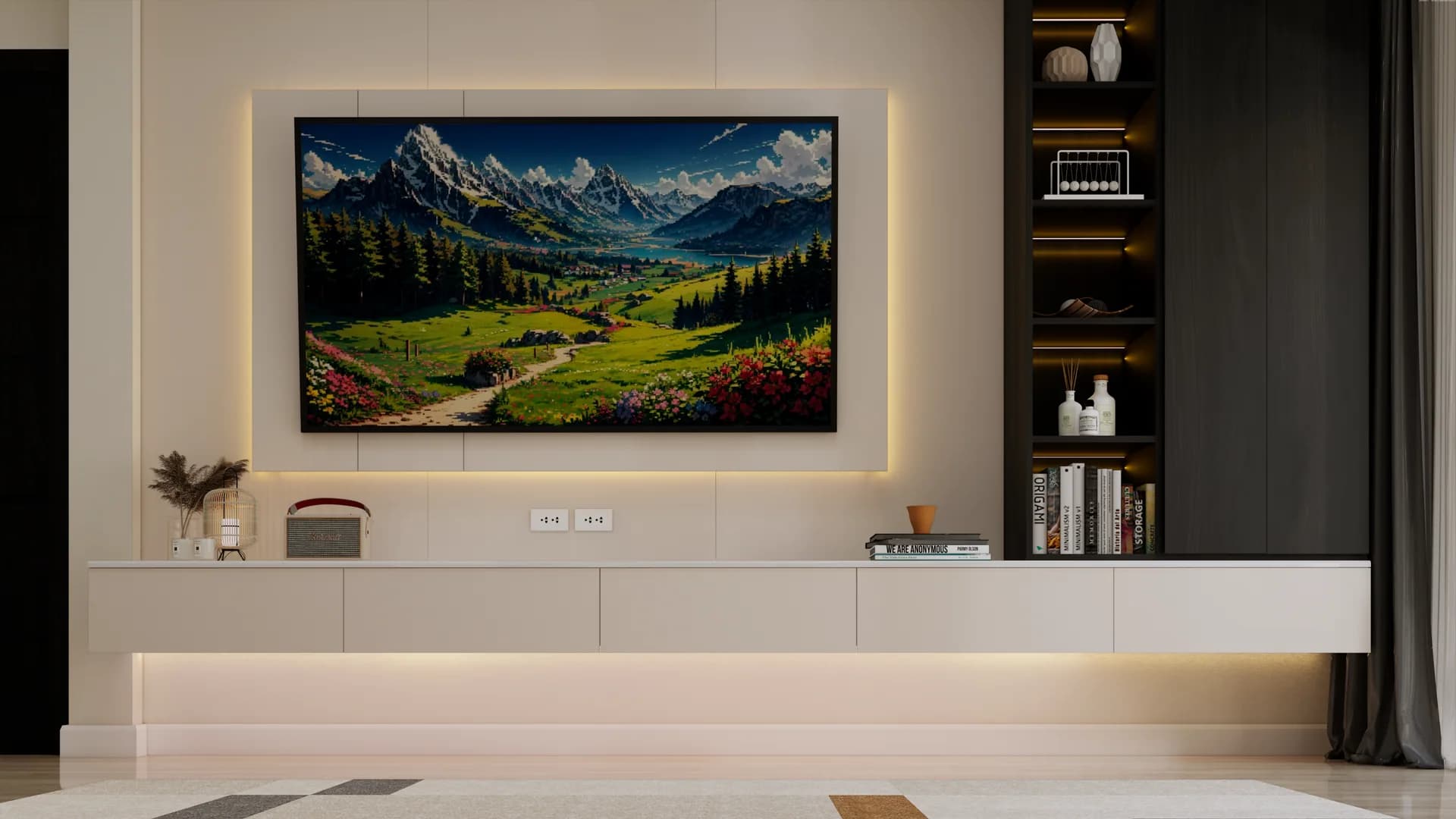 Render Tv showcase Modern Style — ผลงาน Chon Decor ภาพที่ 10